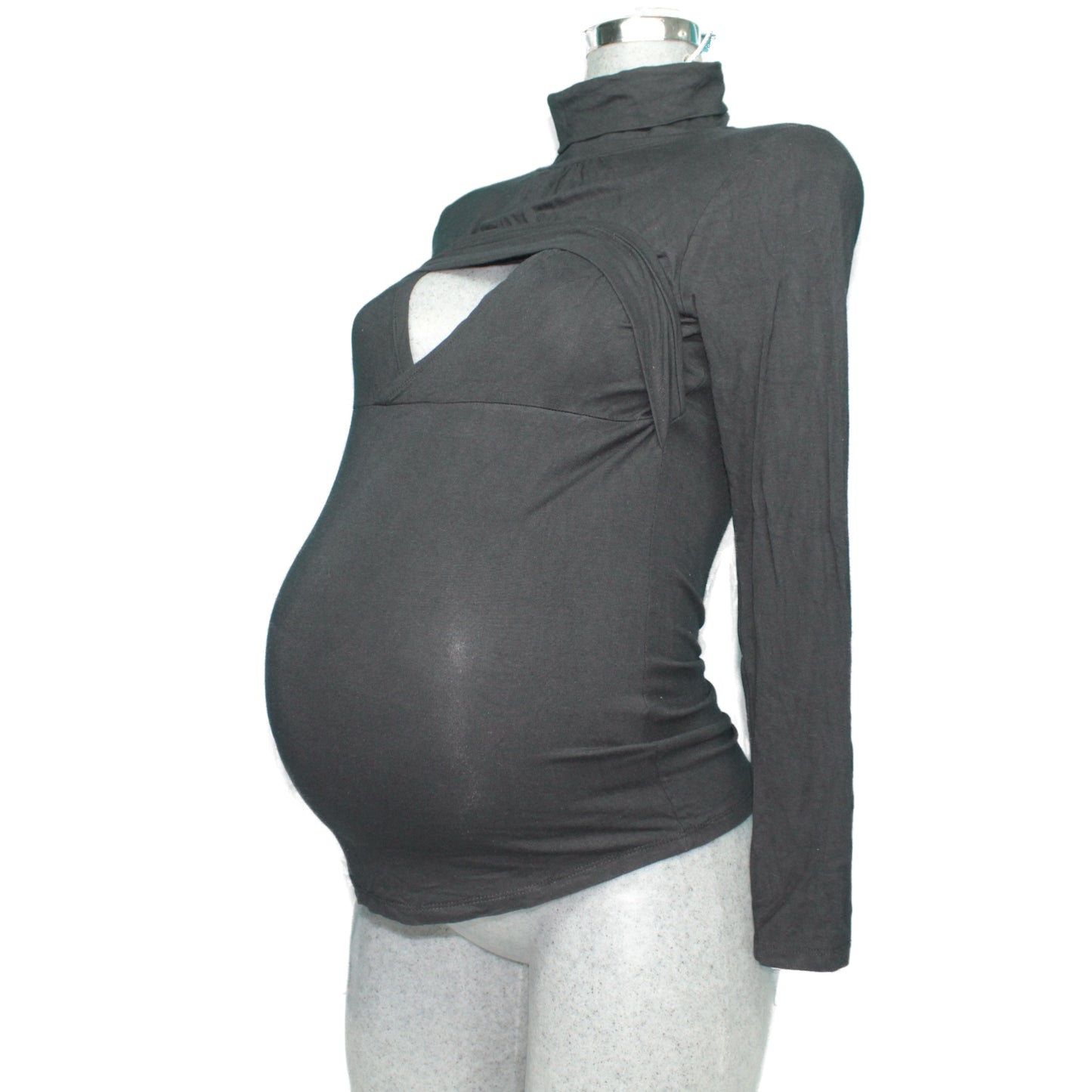 Blusa negra manga larga maternidad Talla M