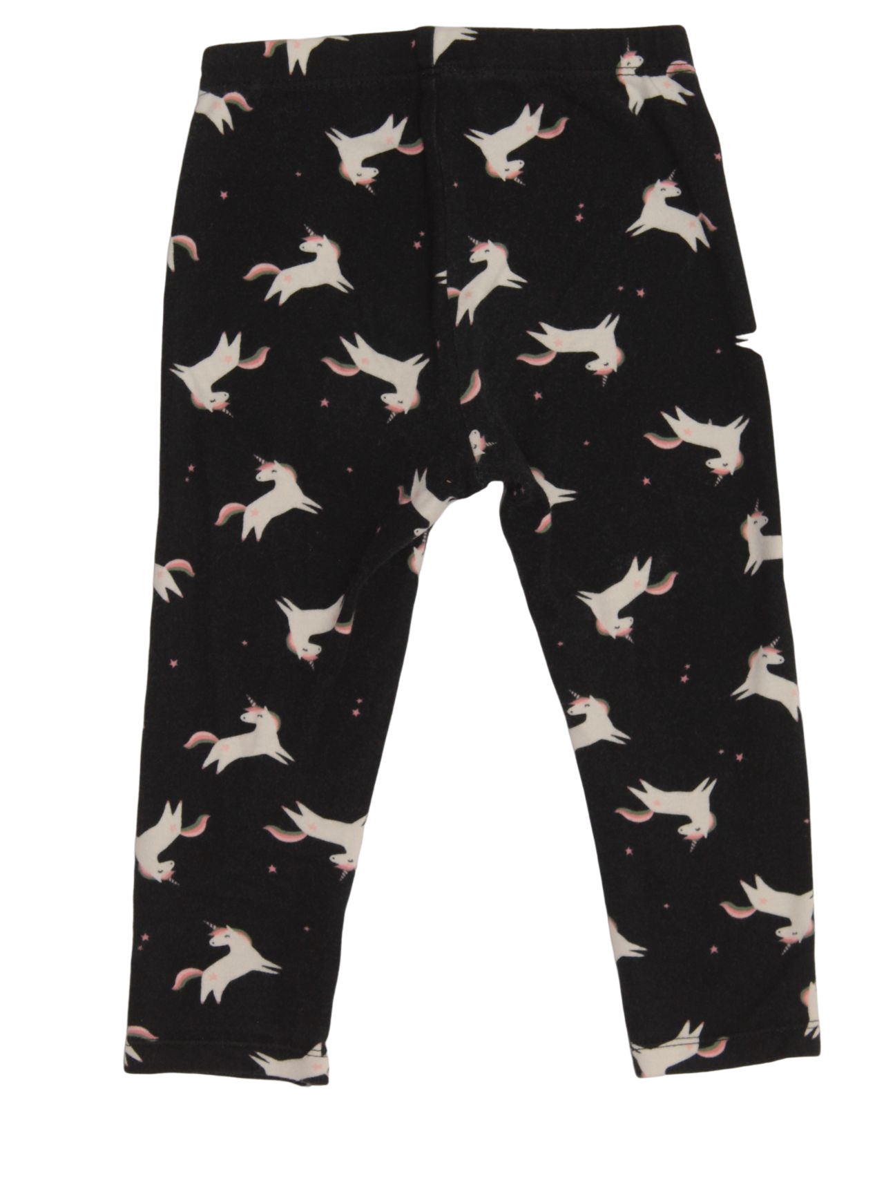 Pantalón negro con estampado de unicornios 24 meses